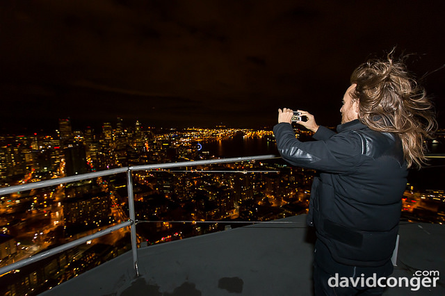 David Guetta at the Space Needle