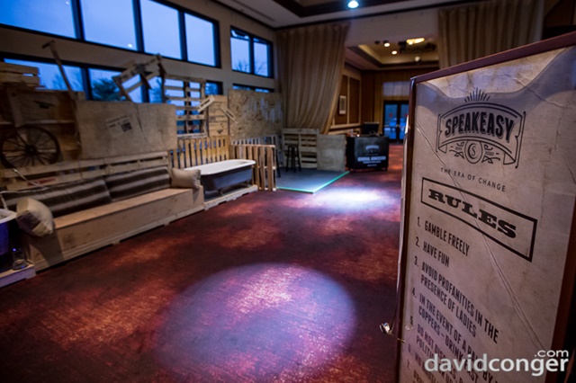 Setup for Speakeasy NYE